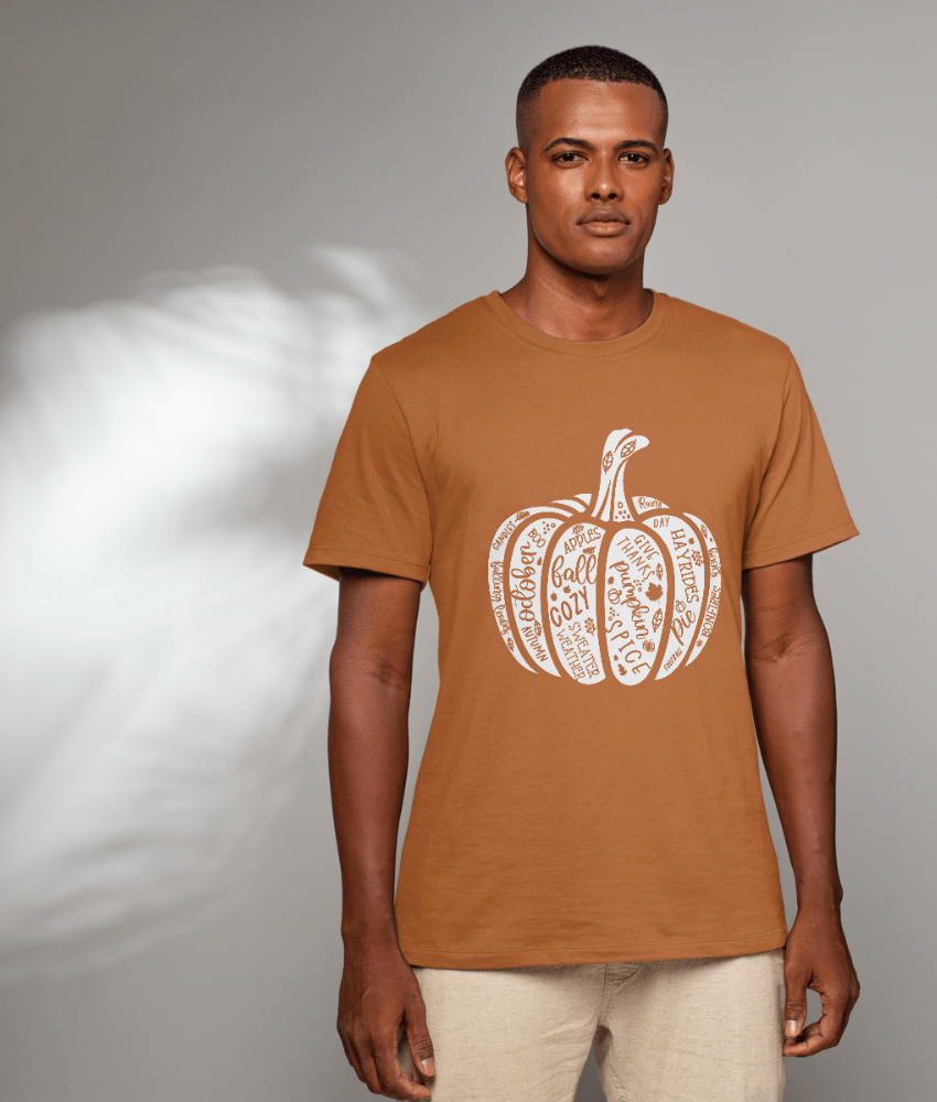 Cozy Words Pumpkin Fall – Unisex T-Shirt