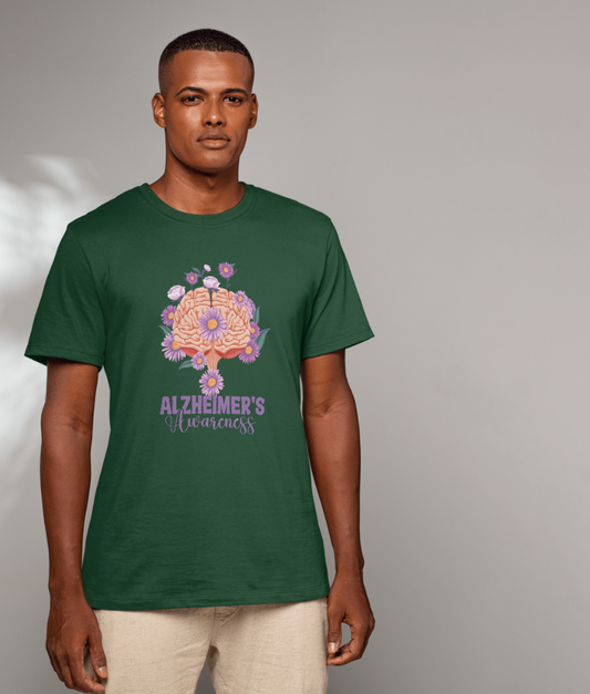 Alzheimer's Awareness Floral Brain – Unisex T-Shirt