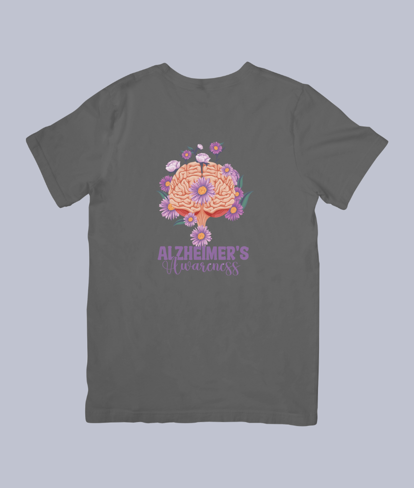 Alzheimer's Awareness Floral Brain – Unisex T-Shirt