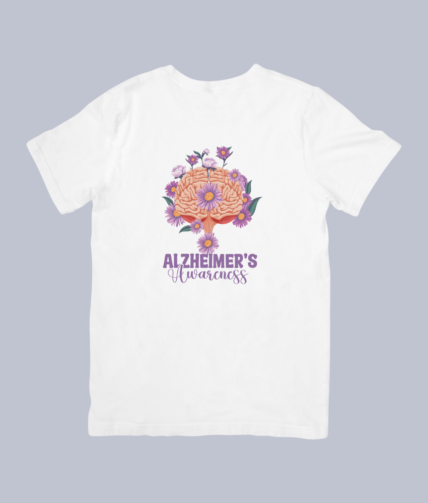 Alzheimer's Awareness Floral Brain – Unisex T-Shirt