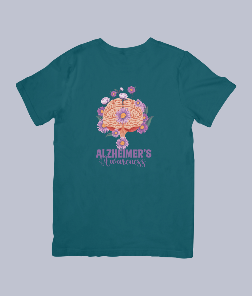 Alzheimer's Awareness Floral Brain – Unisex T-Shirt