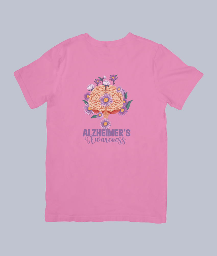 Alzheimer's Awareness Floral Brain – Unisex T-Shirt