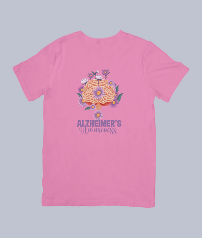 Alzheimer's Awareness Floral Brain – Unisex T-Shirt