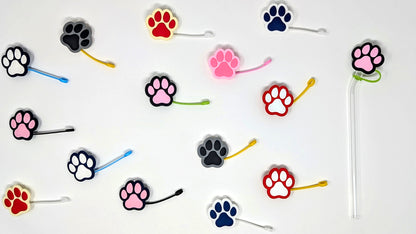 Adorable Paw Print Straw Toppers - Perfect for Animal Lovers! 🐾