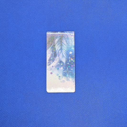 Galaxy Feather Magnetic Bookmarks - Dreamy Cosmic Patterns