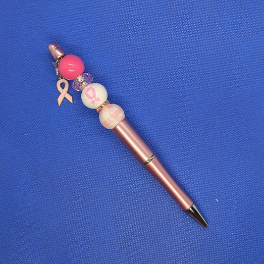 Custom Breast Cancer Awareness Beaded Pens – Support a Cause in Style