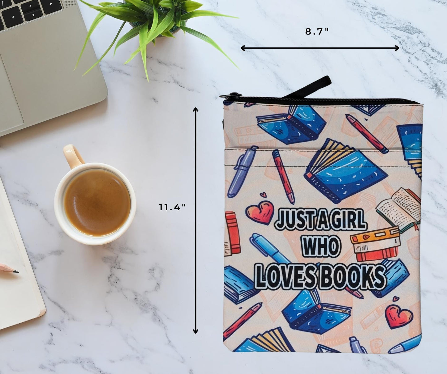 Padded Book Sleeve with Zipper: Book Lover Gift, 3 Designs