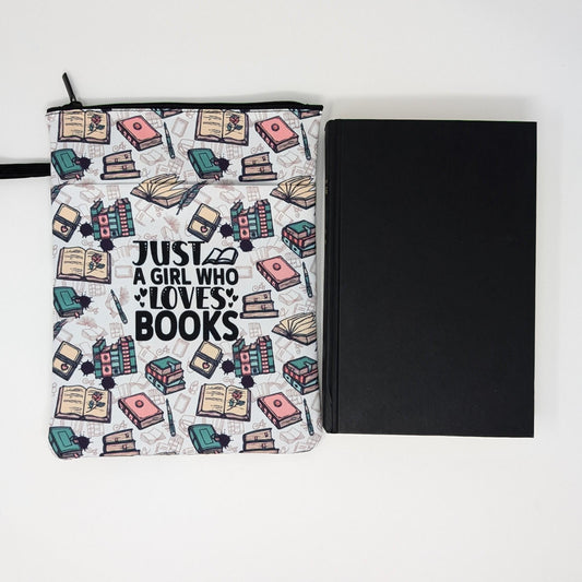 Padded Book Sleeve with Zipper: Book Lover Gift, 3 Designs