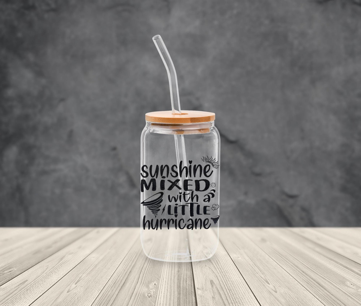 Sarcastic Iced Coffee Glass Cup: Funny Snarky Gift with Bamboo Lid & Straw
