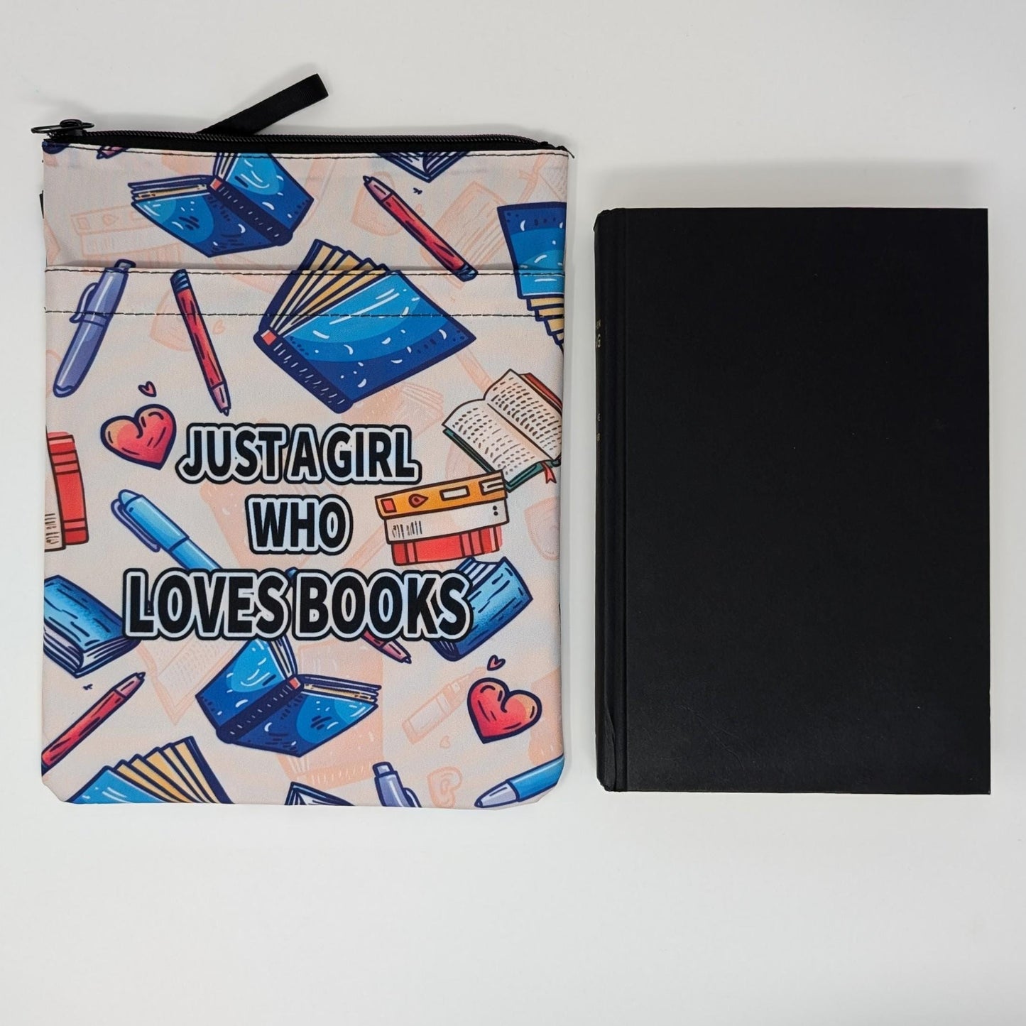 Padded Book Sleeve with Zipper: Book Lover Gift, 3 Designs