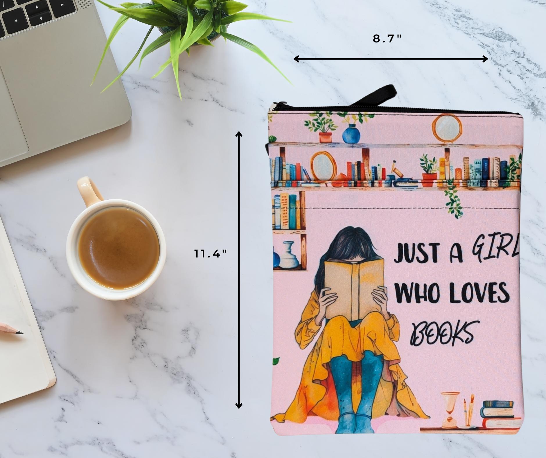 Padded Book Sleeve with Zipper: Book Lover Gift, 3 Designs