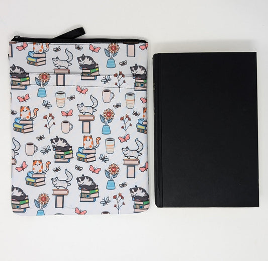 Cat Book Sleeve: Padded Zippered Cover for Kindle, Novels