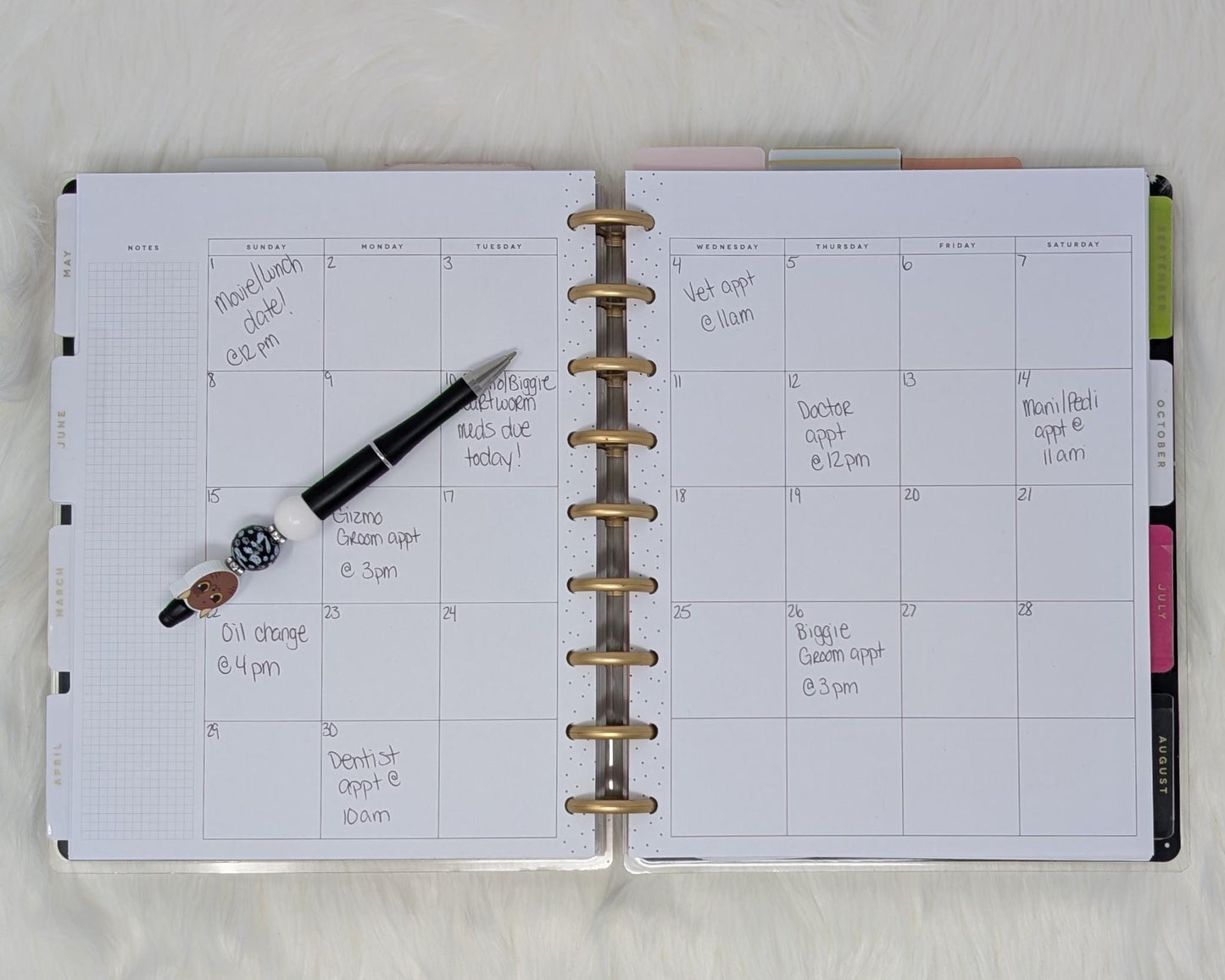 Handmade Beaded Cat Pens with Cute Kitty Toppers and Paw Print Details for Cat Lovers, Gifts for Cat Moms, Back to School Supplies