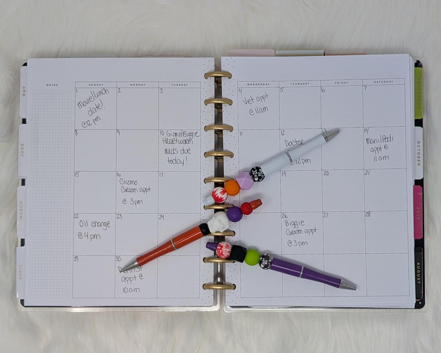 Handmade Beaded Halloween Pen: Skulls, Pumpkins & Spooky Beads