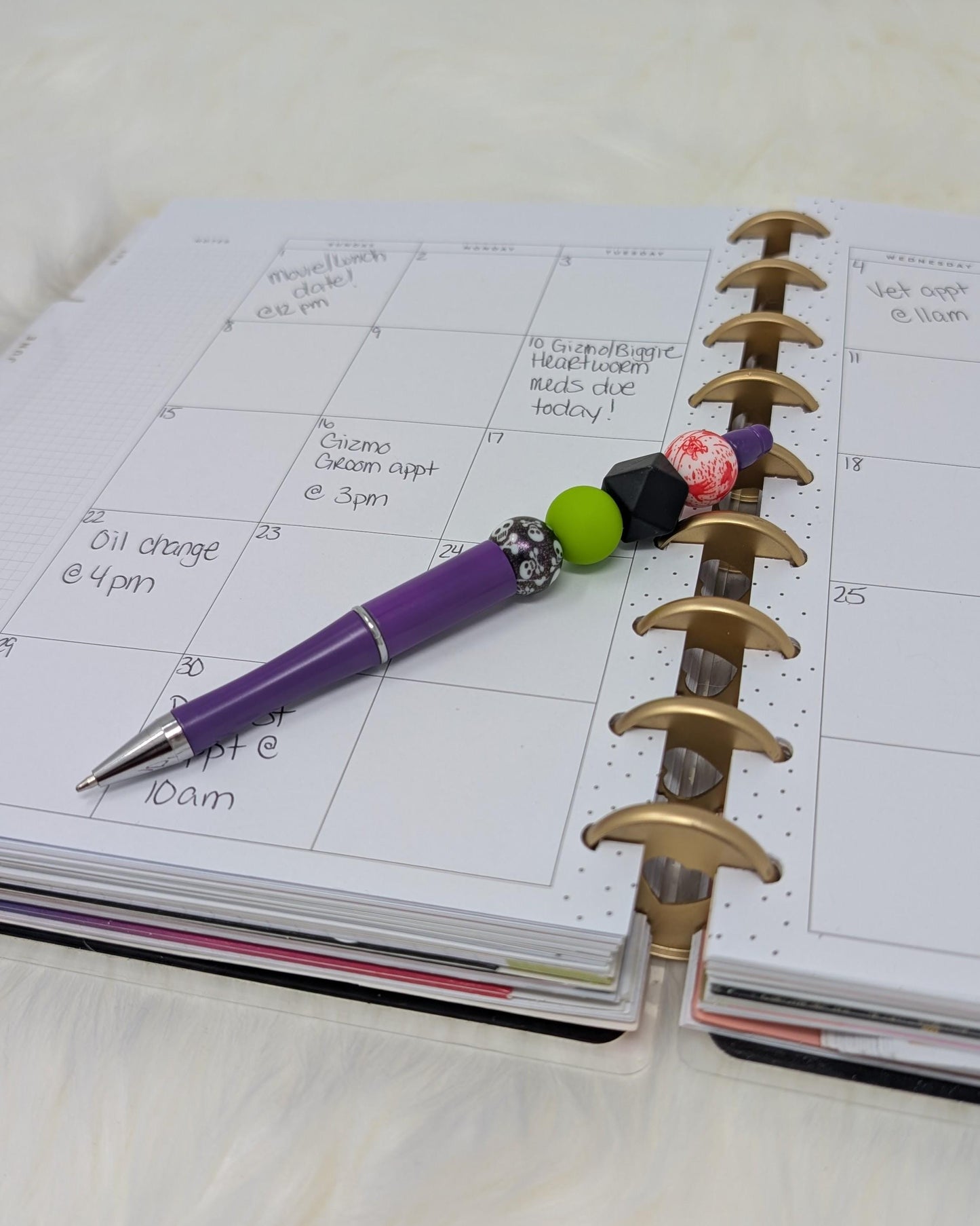 Handmade Beaded Halloween Pen: Skulls, Pumpkins & Spooky Beads