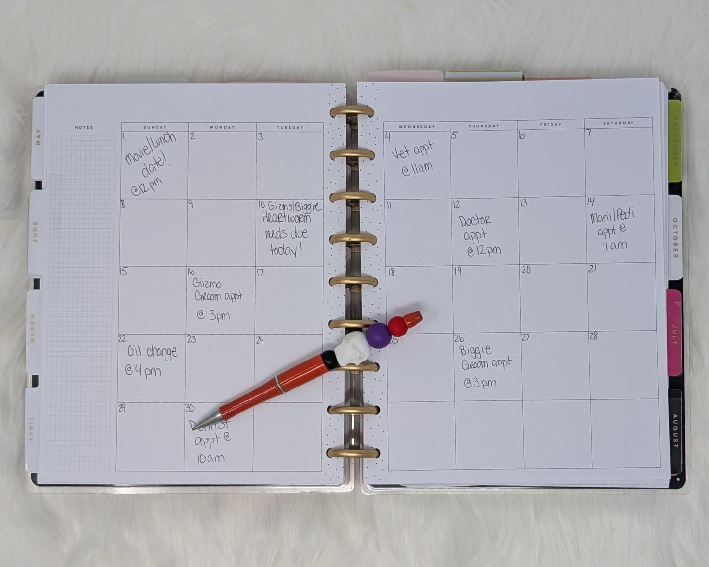 Handmade Beaded Halloween Pen: Skulls, Pumpkins & Spooky Beads