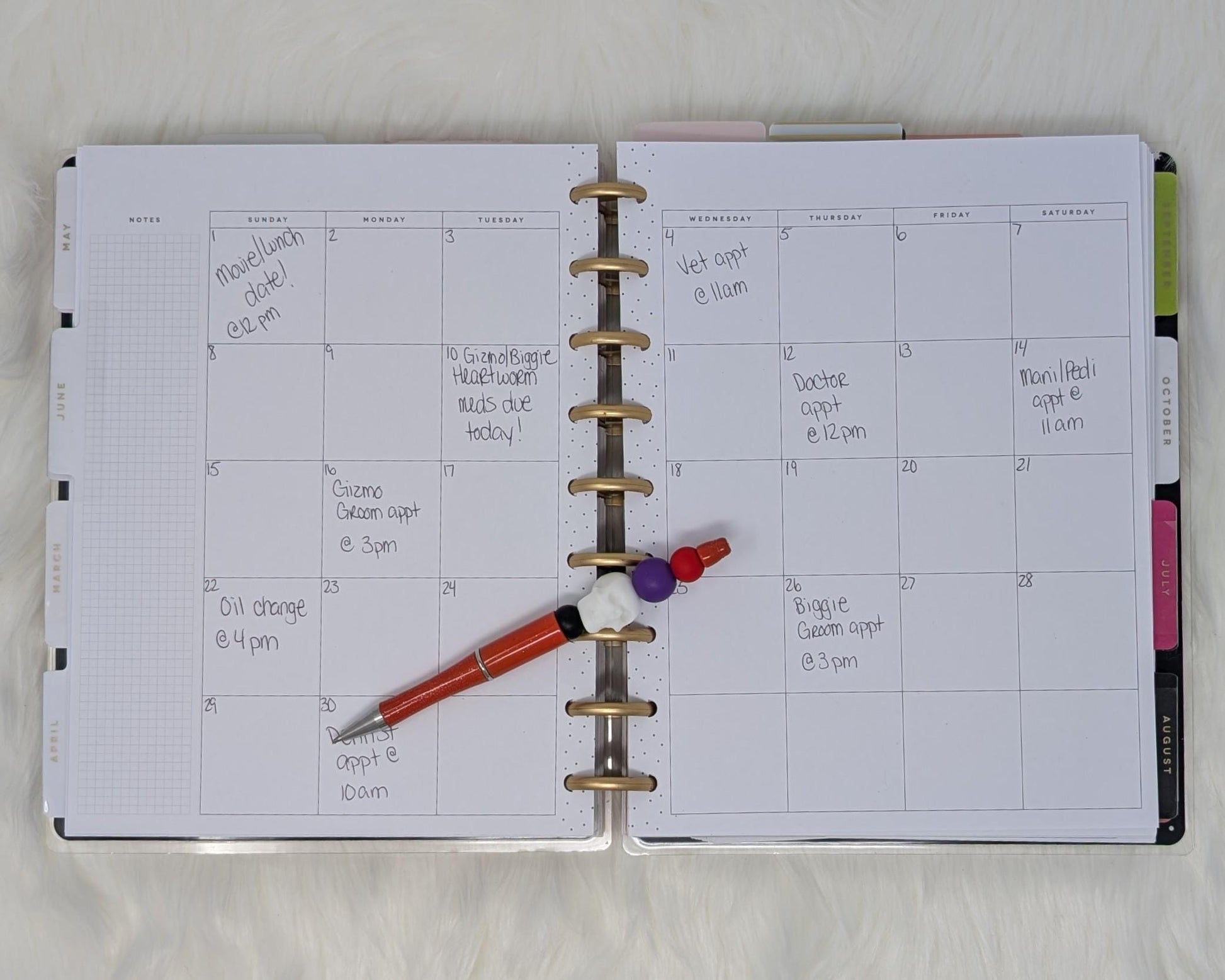 Handmade Beaded Halloween Pen: Skulls, Pumpkins & Spooky Beads