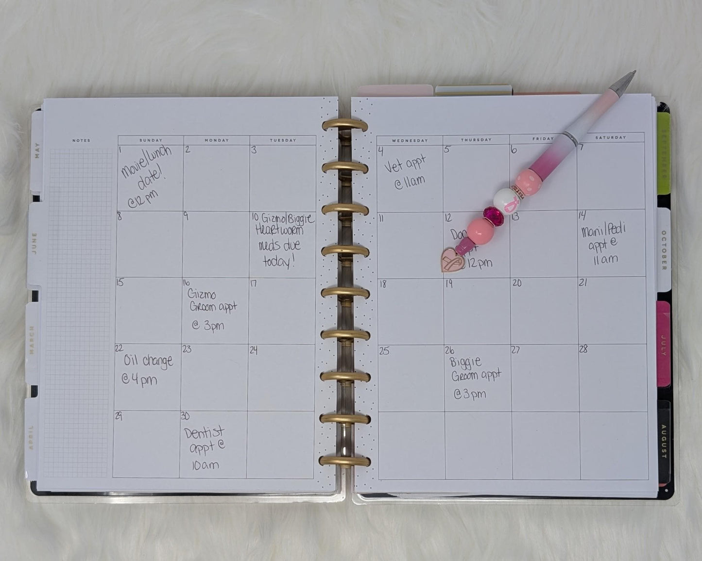 Handmade Beaded Breast Cancer Awareness Pens with Pink Ribbons Charms and Beads for Gifts, Fundraisers, and Support in October