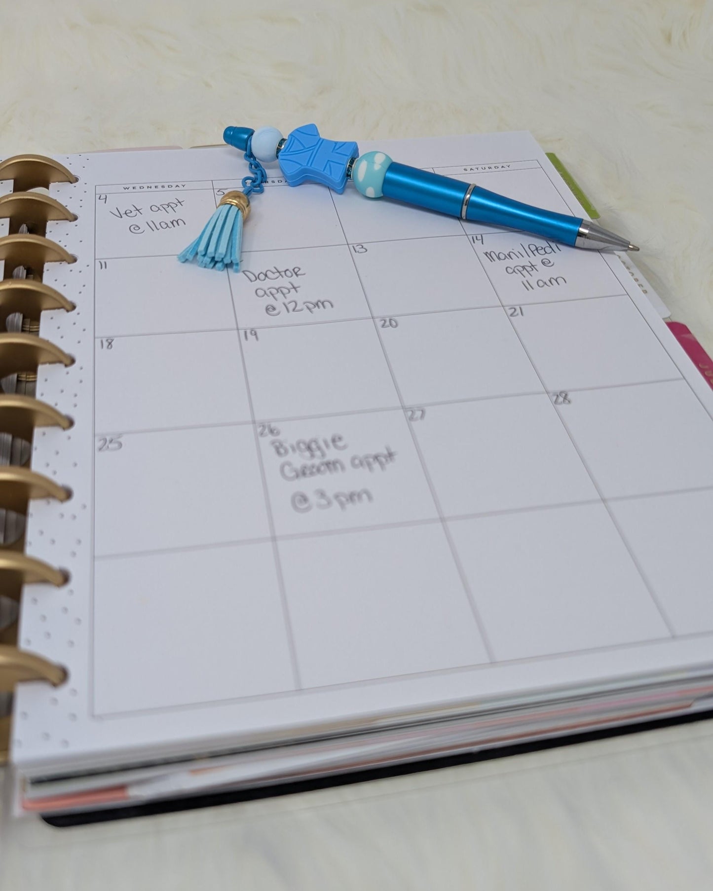 Medical Theme Beaded Pens with Charms and Tassels - Nurse Gift