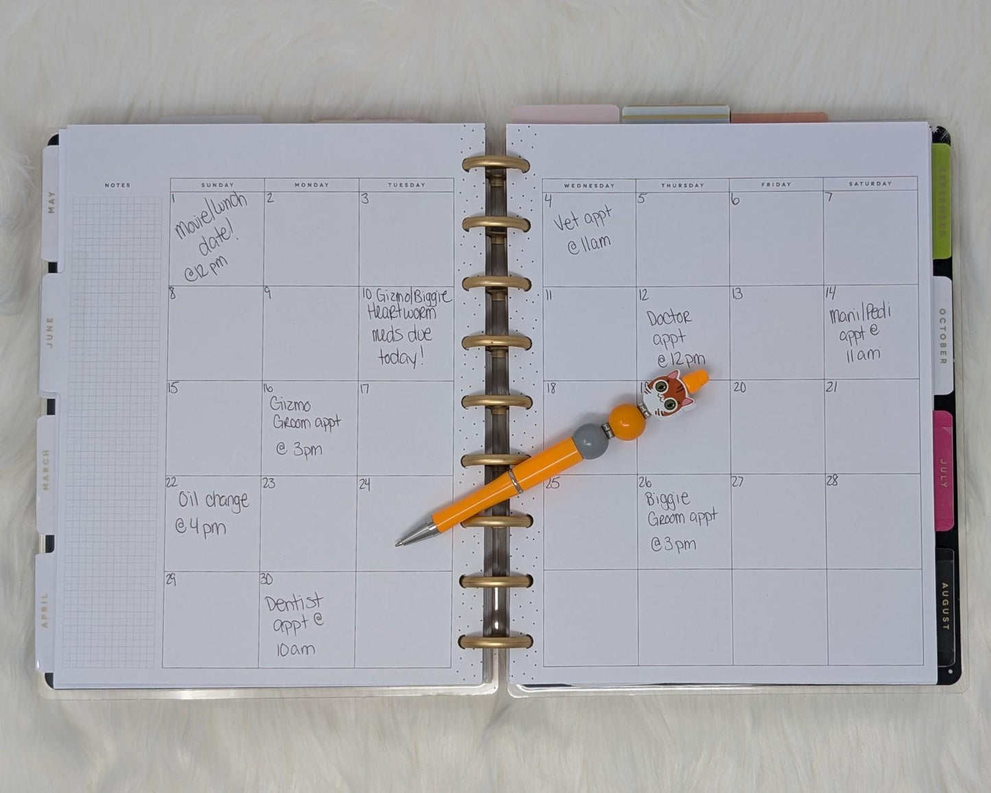 Handmade Beaded Cat Pens with Cute Kitty Toppers and Paw Print Details for Cat Lovers, Gifts for Cat Moms, Back to School Supplies