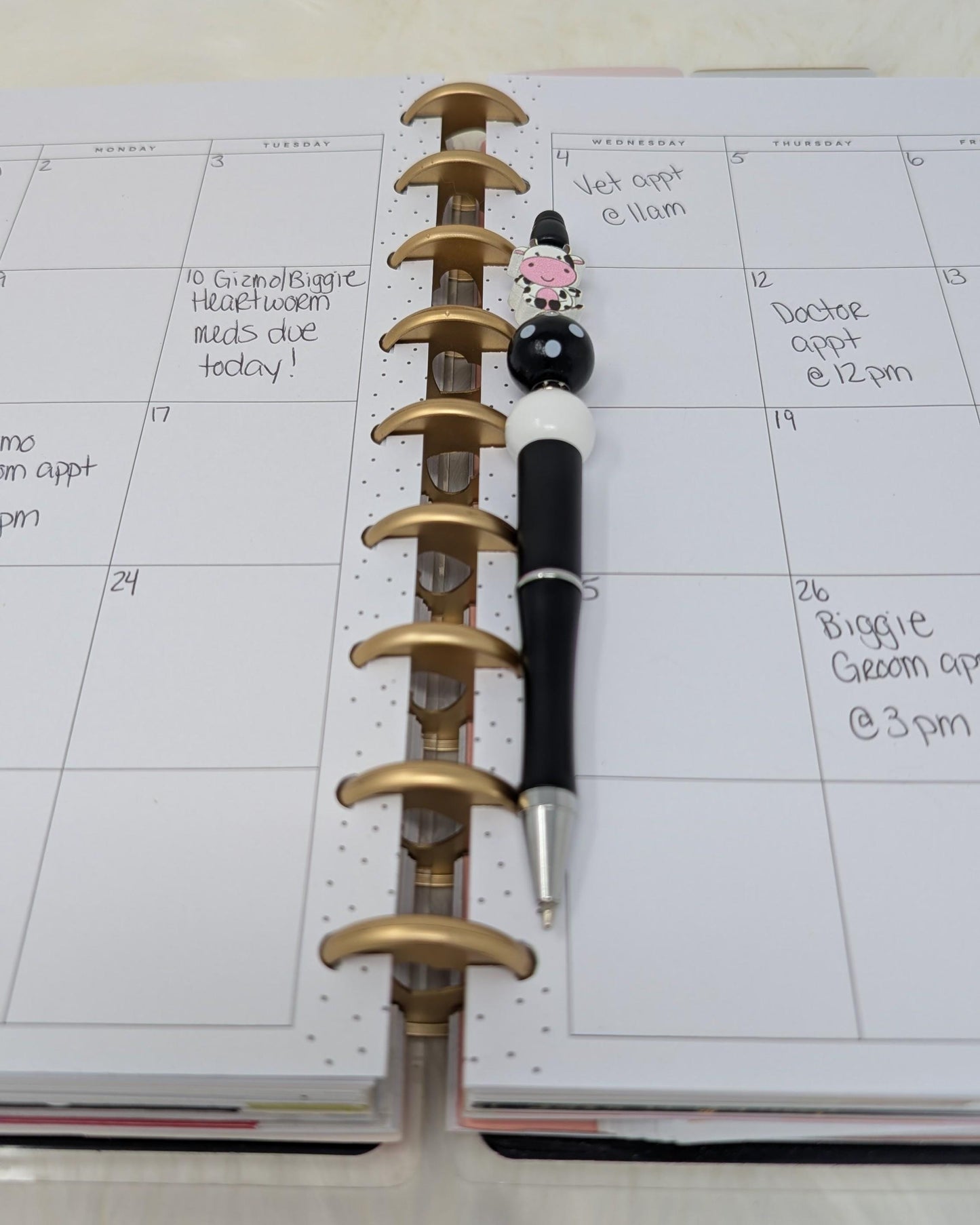 Handmade Beaded Cow Pen: Fun Farm Animal Gift