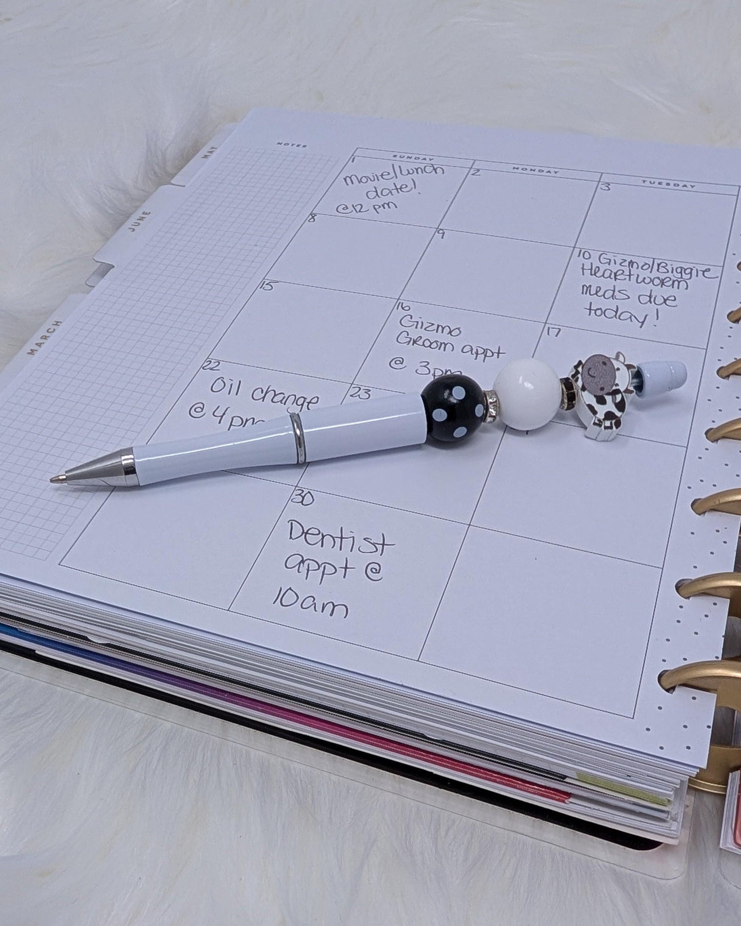 Handmade Beaded Cow Pen: Fun Farm Animal Gift