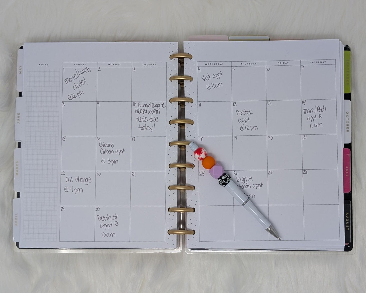 Handmade Beaded Halloween Pen: Skulls, Pumpkins & Spooky Beads