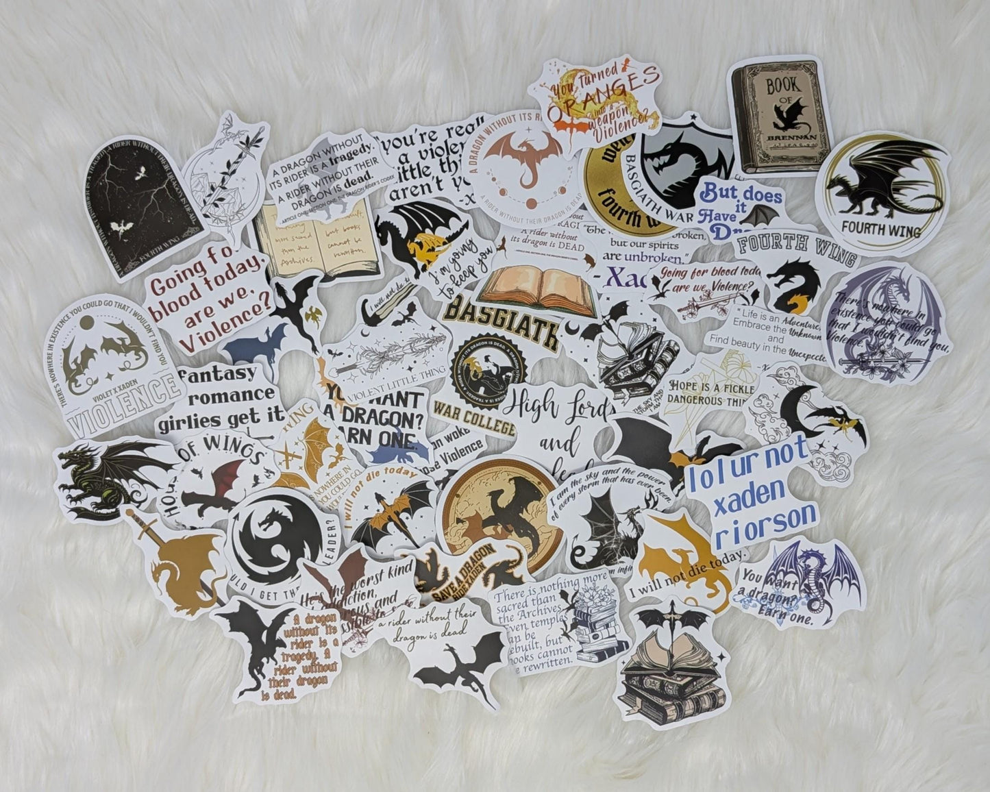 Mystery Bookish Sticker Pack: Fourth Wing, Witchy, Dark Romance Themes