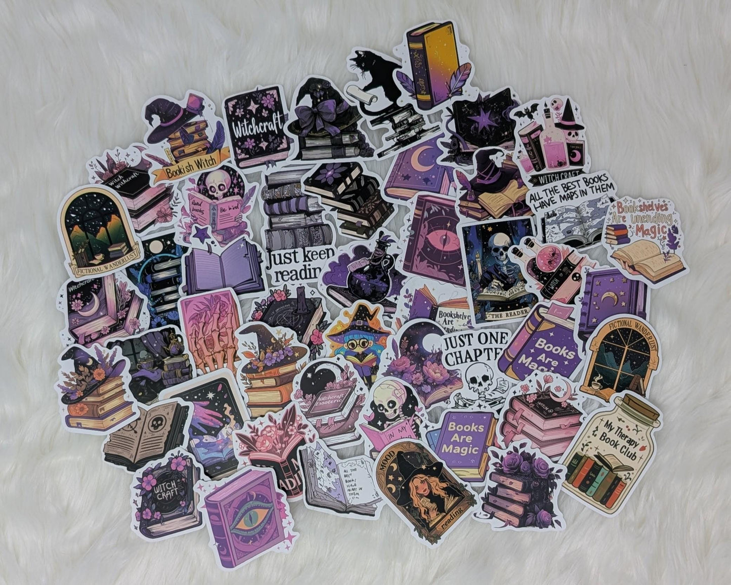 Mystery Bookish Sticker Pack: Fourth Wing, Witchy, Dark Romance Themes