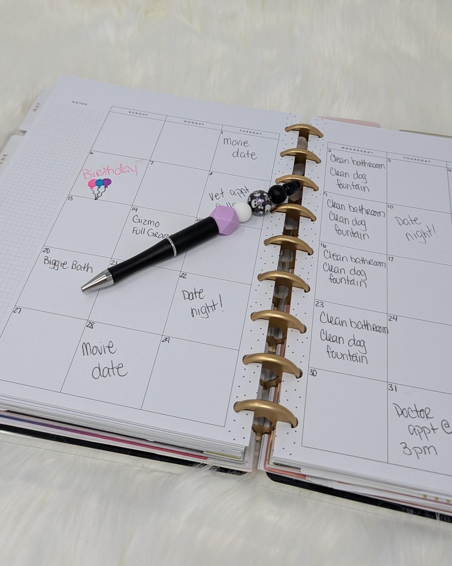 Halloween Beaded Pen Set: Pumpkin, Skull, & Sparkle Novelty Pens