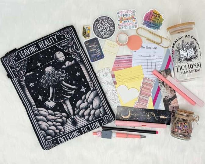Book Lover Gift Set: Book Sleeve, Cup, Bookmarks & Accessories