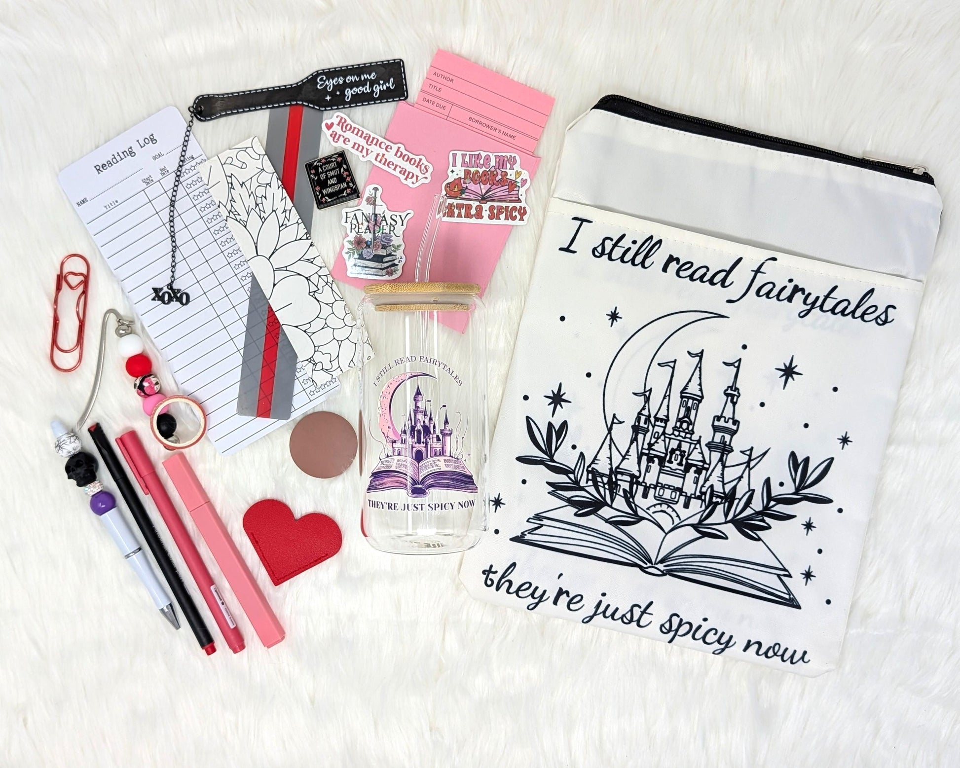 Spicy Fairytale Book Sleeve with Zipper: Padded Bookish Pouch